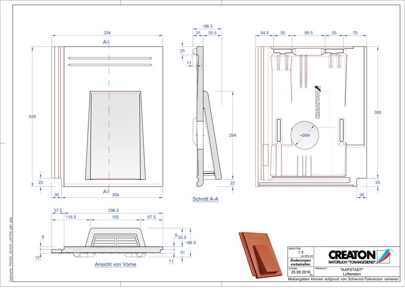 Produkt CAD-Datei KAPSTADT Lüfterstein Luefterstein