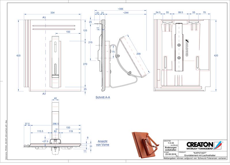 Produkt CAD-Datei KAPSTADT Grundelement Laufrost