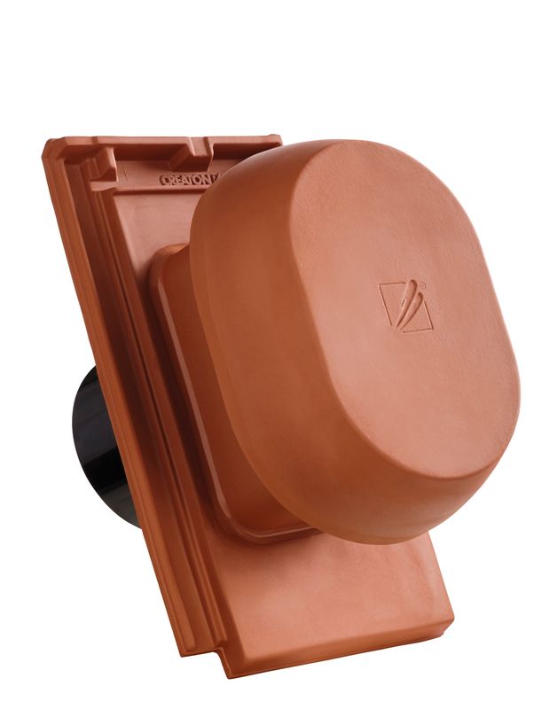 DOM SIGNUM keramischer Wrasenlüfter DN 160 mm inkl. Unterdachanschlussadapter