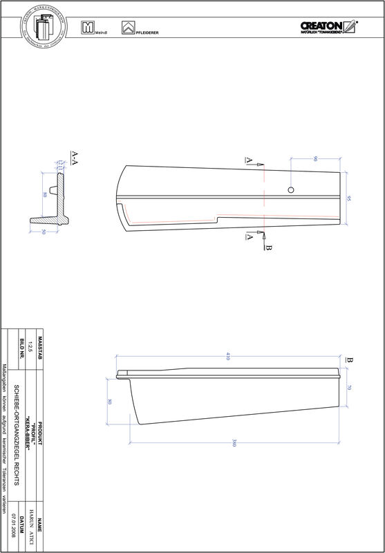 Produkt CAD-Datei PROFIL Segmentschnitt KERA-SAECHS-18-CM-OGR