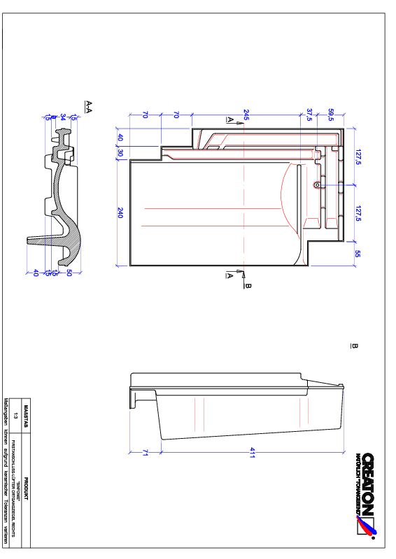 Produkt CAD-Datei SINFONIE Firstanschlusslüfter Ortgang rechts FALOGR