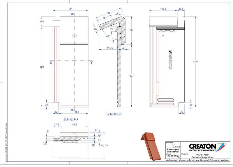 Produkt CAD-Datei KAPSTADT Pultstein Pult-halb