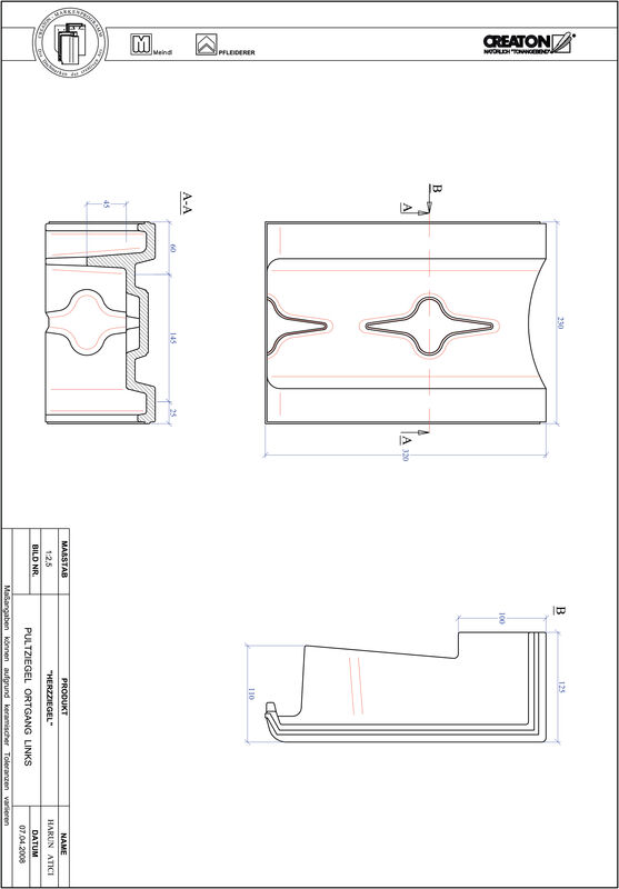 Produkt CAD-Datei HERZZIEGEL Pultziegel Ortgang links PULTOGL