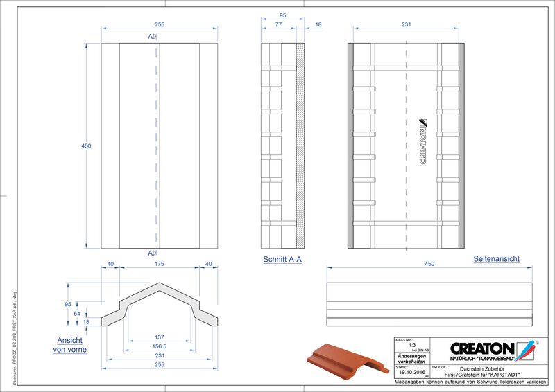 Produkt CAD-Datei KAPSTADT Zubehör FIRST-Firststein