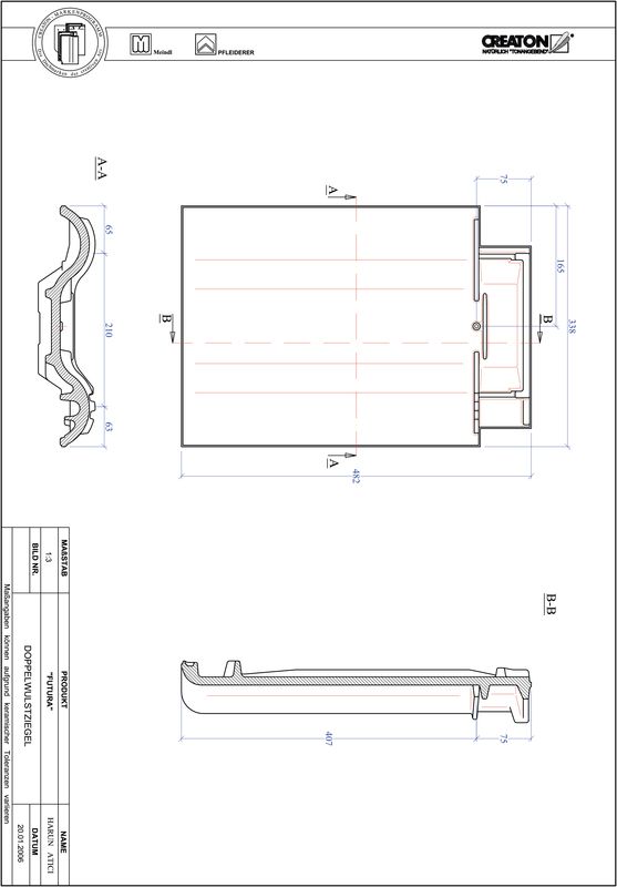 Produkt CAD-Datei FUTURA Doppelwulstziegel DWZ