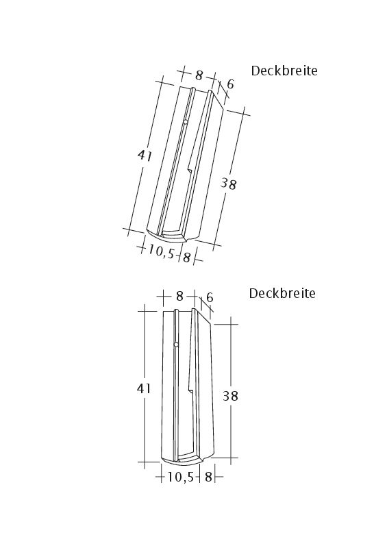 Zeichnung PROFIL Kera-Saechs-18cm-SchiebeOG