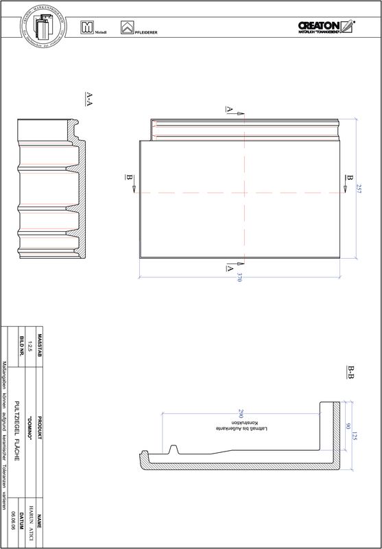 Produkt CAD-Datei DOMINO Pultziegel Fläche PULTFLA