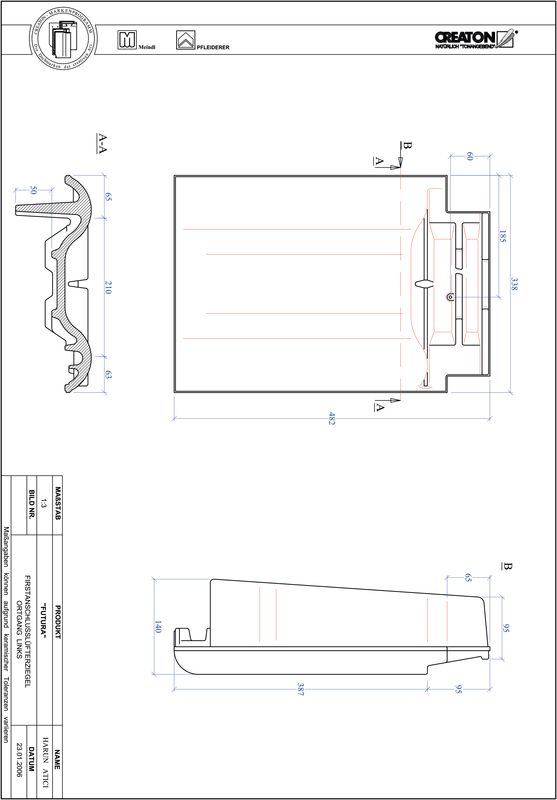 Produkt CAD-Datei FUTURA Firstanschlusslüfter Ortgang links FALOGL