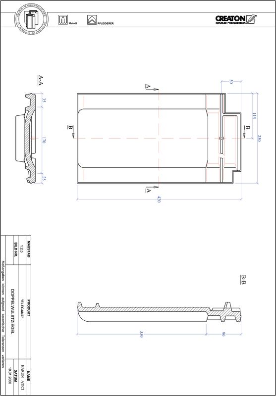 Produkt CAD-Datei ELEGANZ Doppelwulstziegel DWZ