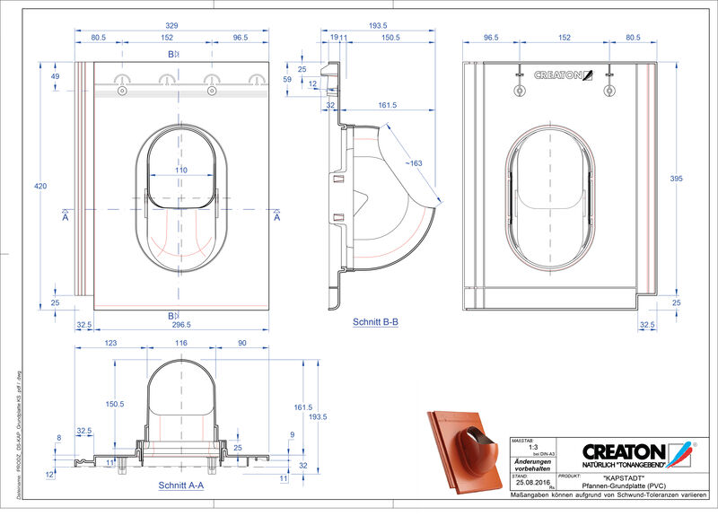 Produkt CAD-Datei KAPSTADT Zubehör Grundplatte-PVC