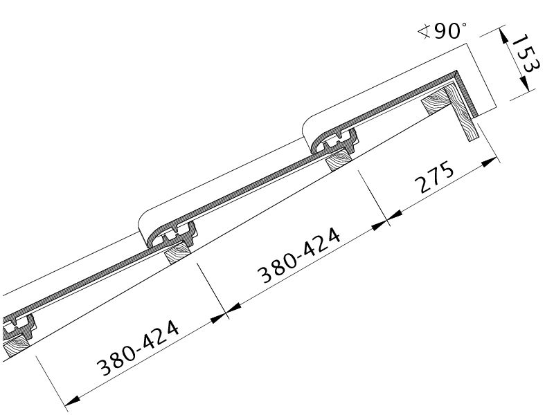 Zeichnung TITANIA Pultdach-Ausführung PDA