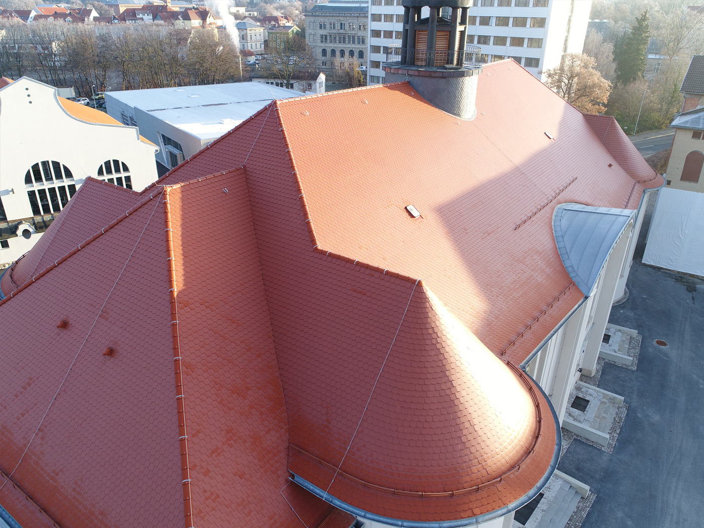 Gesamtansicht des fertige Daches (Fotos: Horn Bedachungen GmbH & Co. KG)