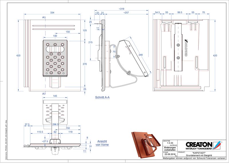 Produkt CAD-Datei KAPSTADT Grundelement Steigtritt