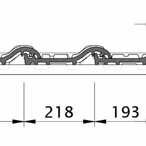 Zeichnung MZ3 NEU Ortgangziegel rechts mit Ortgangbrett OBR