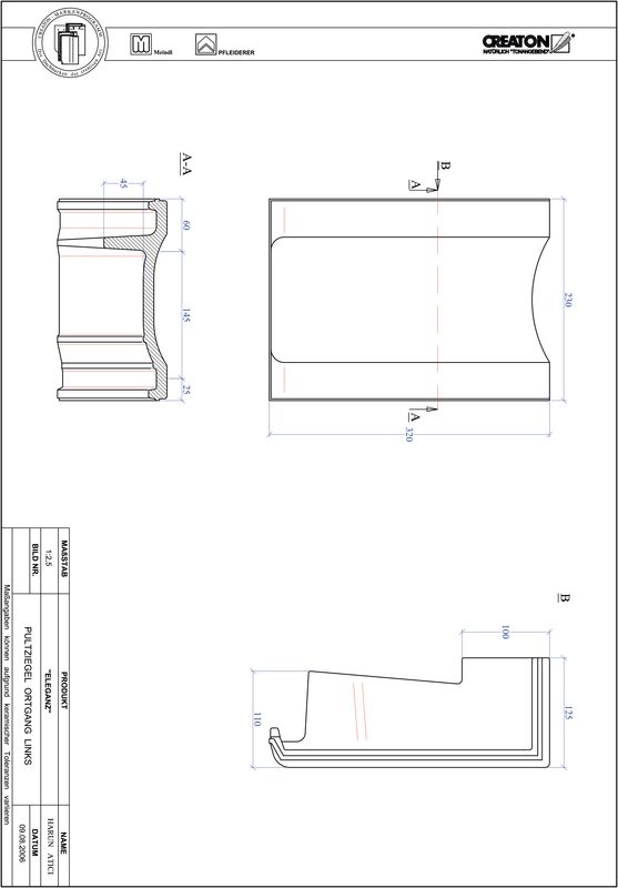 Produkt CAD-Datei ELEGANZ Pultziegel Ortgang links PULTOGL