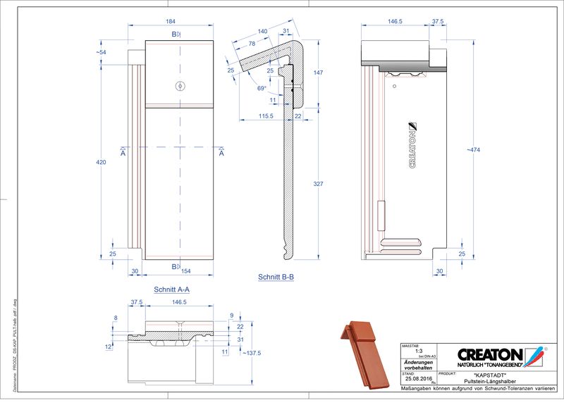 Produkt CAD-Datei KAPSTADT Pultstein Pult-halb
