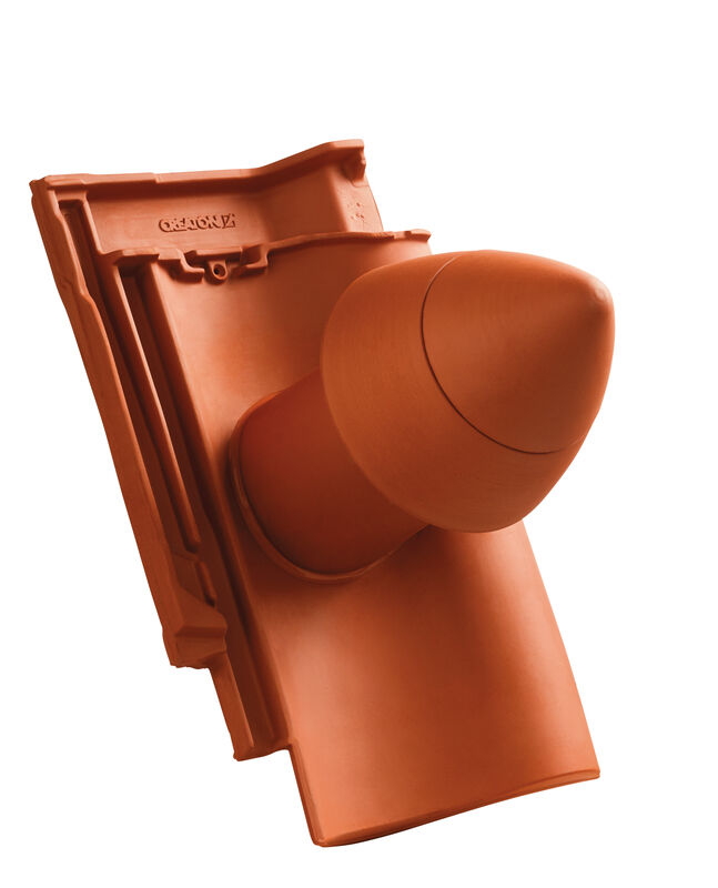 SIN SIGNUM keramisches Dunstrohr DN 110 mm mit abschraubbarer Haube inkl. Unterdachanschlussadapter