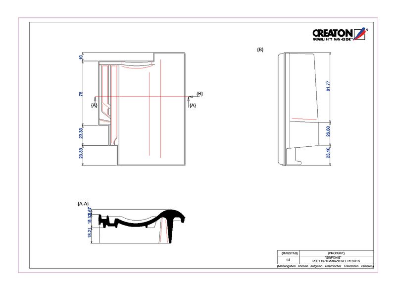 Produkt CAD-Datei SINFONIE Pultziegel Ortgang rechts PULTOGR