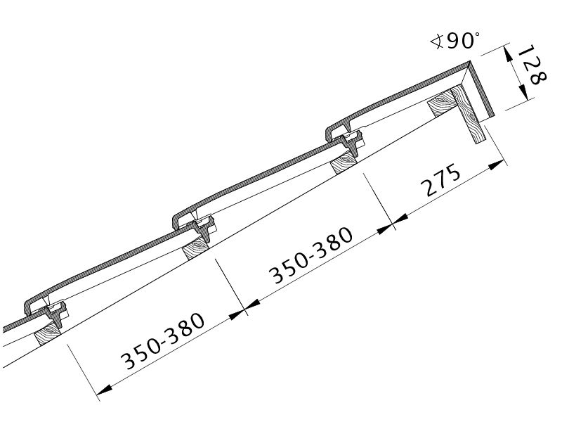 Zeichnung VISIO Pultdachausführung PDA