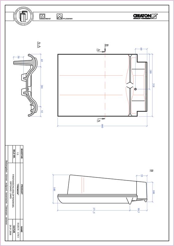 Produkt CAD-Datei PREMION Firstanschlusslüfter Ortgang links FALOGL