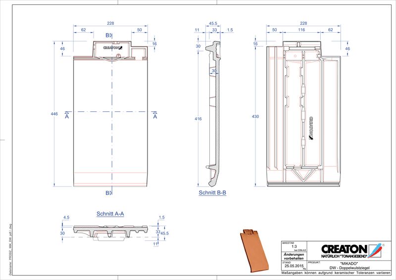 Produkt CAD-Datei MIKADO Doppelwulstziegel DWZ