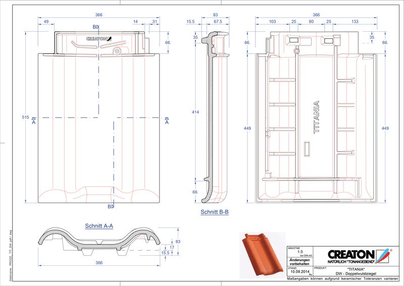 Produkt CAD-Datei TITANIA Doppelwulstziegel DWZ
