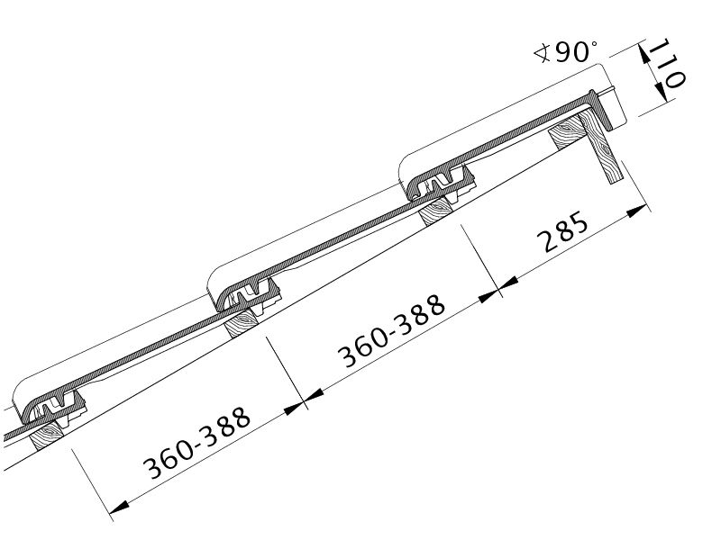 Zeichnung FUTURA Pultdach-Ausführung PDA