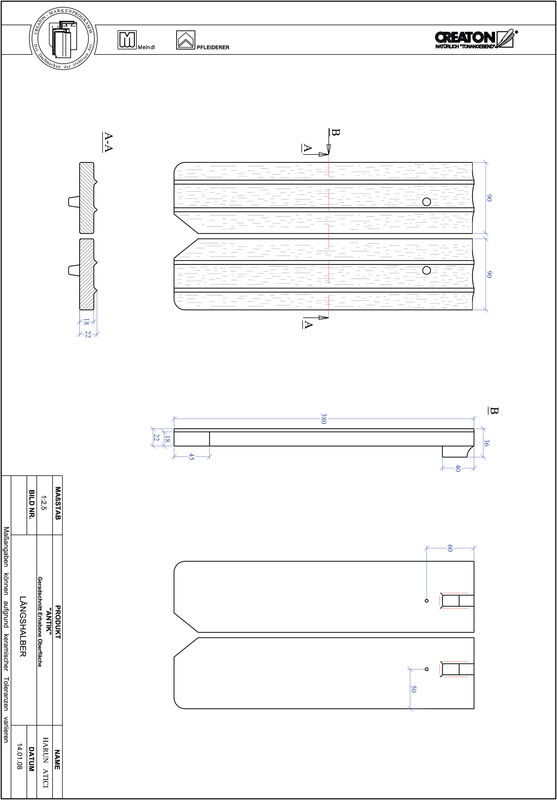Produkt CAD-Datei ANTIK Geradschnitt GER-LH