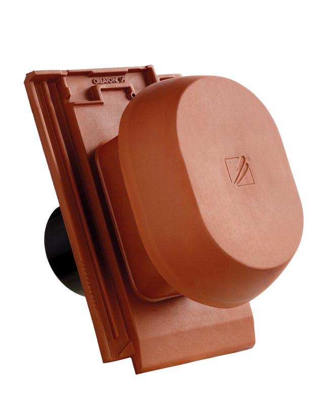 MIK SIGNUM keramischer Wrasenlüfter DN 160 mm inkl. Unterdachanschlussadapter