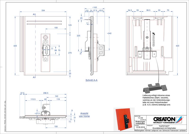 Produkt CAD-Datei KAPSTADT Grundelement Solar