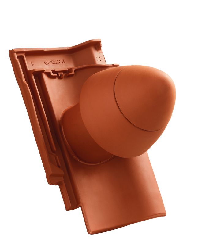 SIN SIGNUM keramisches Dunstrohr DN 125 mm mit abschraubbarer Haube inkl. Unterdachanschlussadapter