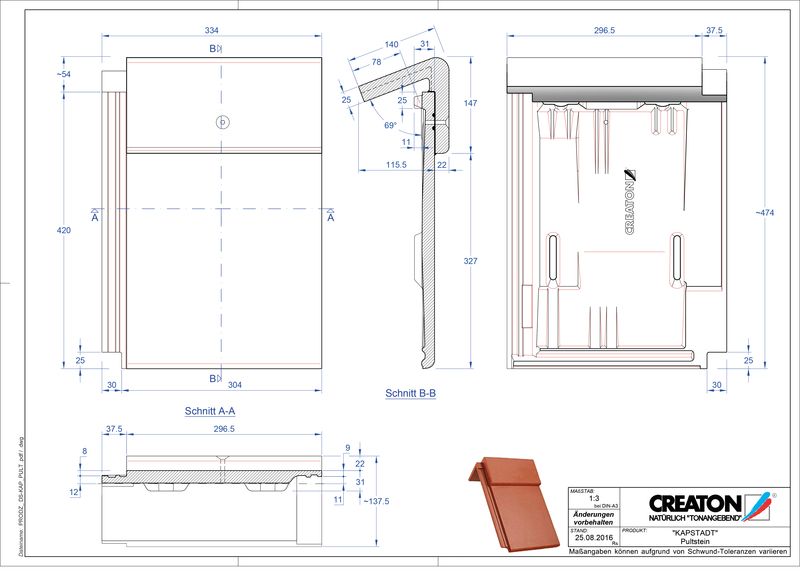Produkt CAD-Datei KAPSTADT Pultstein PULTSTEIN