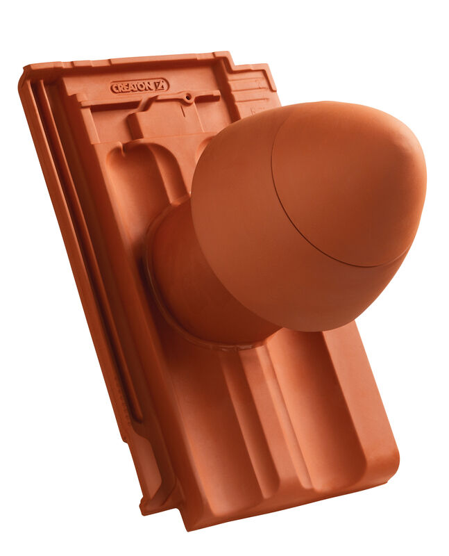 REG SIGNUM keramisches Dunstrohr DN 125 mm mit abschraubbarer Haube inkl. Unterdachanschlussadapter