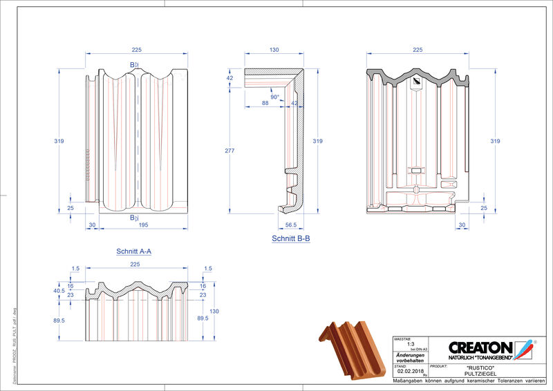Produkt CAD-Datei RUSTICO Pultziegel PULT