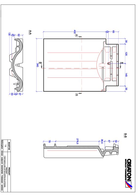 Produkt CAD-Datei SINFONIE Firstanschlusslüfter Doppelwulstziegel FALDWZ