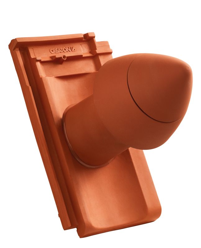 ELE SIGNUM keramisches Dunstrohr DN 110 mm mit abschraubbarer Haube inkl. Unterdachanschlussadapter