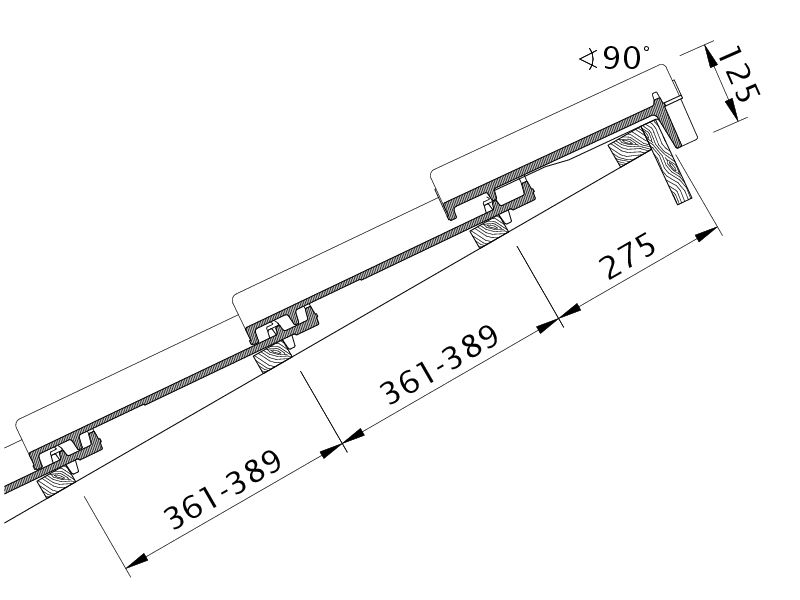 Zeichnung SINFONE Pultdach-Ausführung PDA