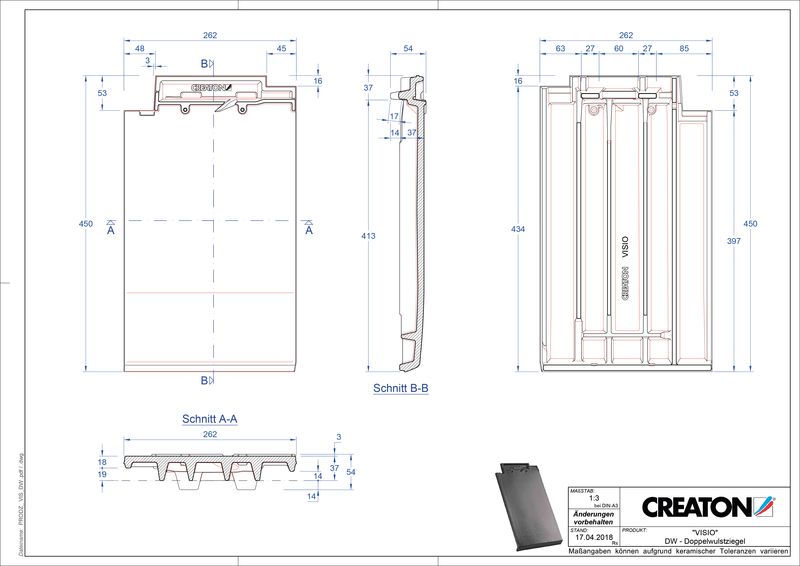 Produkt CAD-Datei VISIO Doppelwulstziegel DWZ