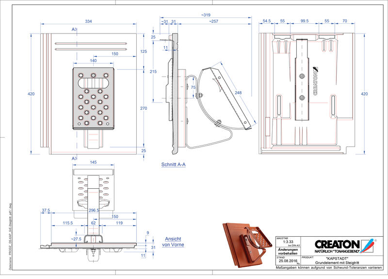 Produkt CAD-Datei KAPSTADT Grundelement Steigtritt