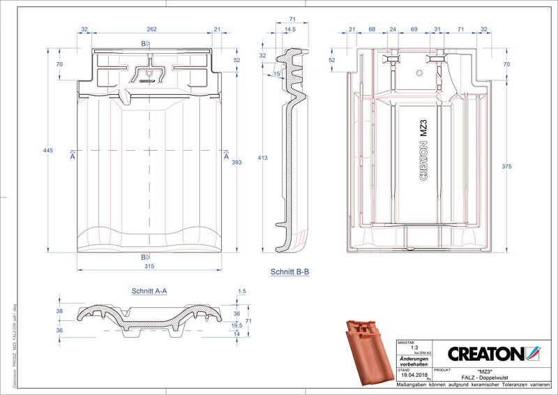 Produkt CAD-Datei MZ3 NEU Firstanschlusslüfter Doppelwulstziegel FALDWZ