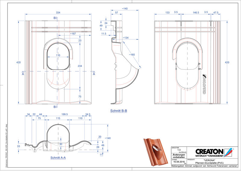 Produkt CAD-Datei VERONA Zubehör Grundplatte-PVC