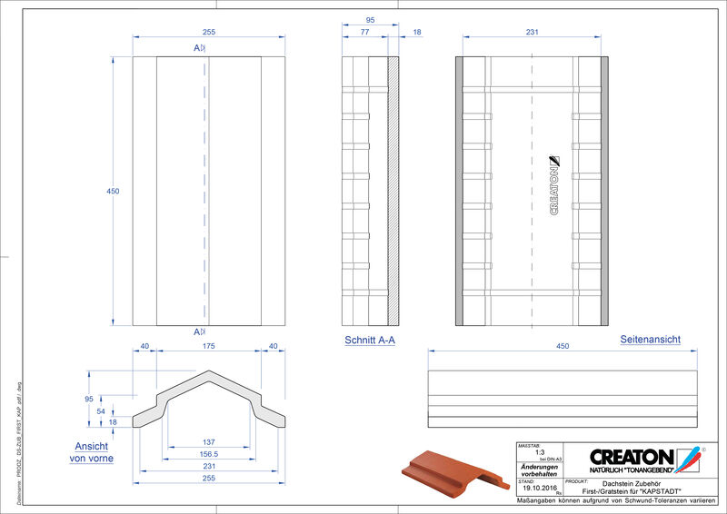 Produkt CAD-Datei KAPSTADT Zubehör FIRST-Firststein