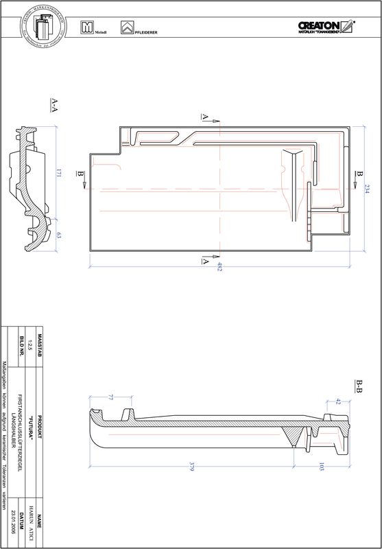 Produkt CAD-Datei FUTURA Firstanschlusslüfter Längshalber FALLH