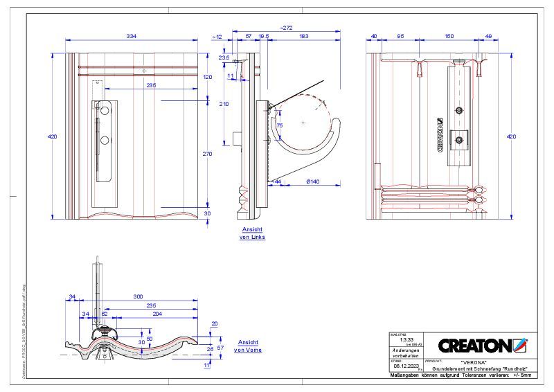 Produkt CAD-Datei VERONA Grundelement Rundholz