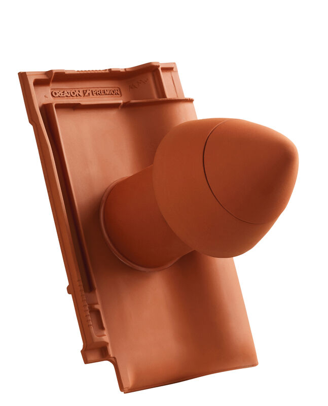 PRE SIGNUM keramisches Dunstrohr DN 110 mm mit abschraubbarer Haube inkl. Unterdachanschlussadapter